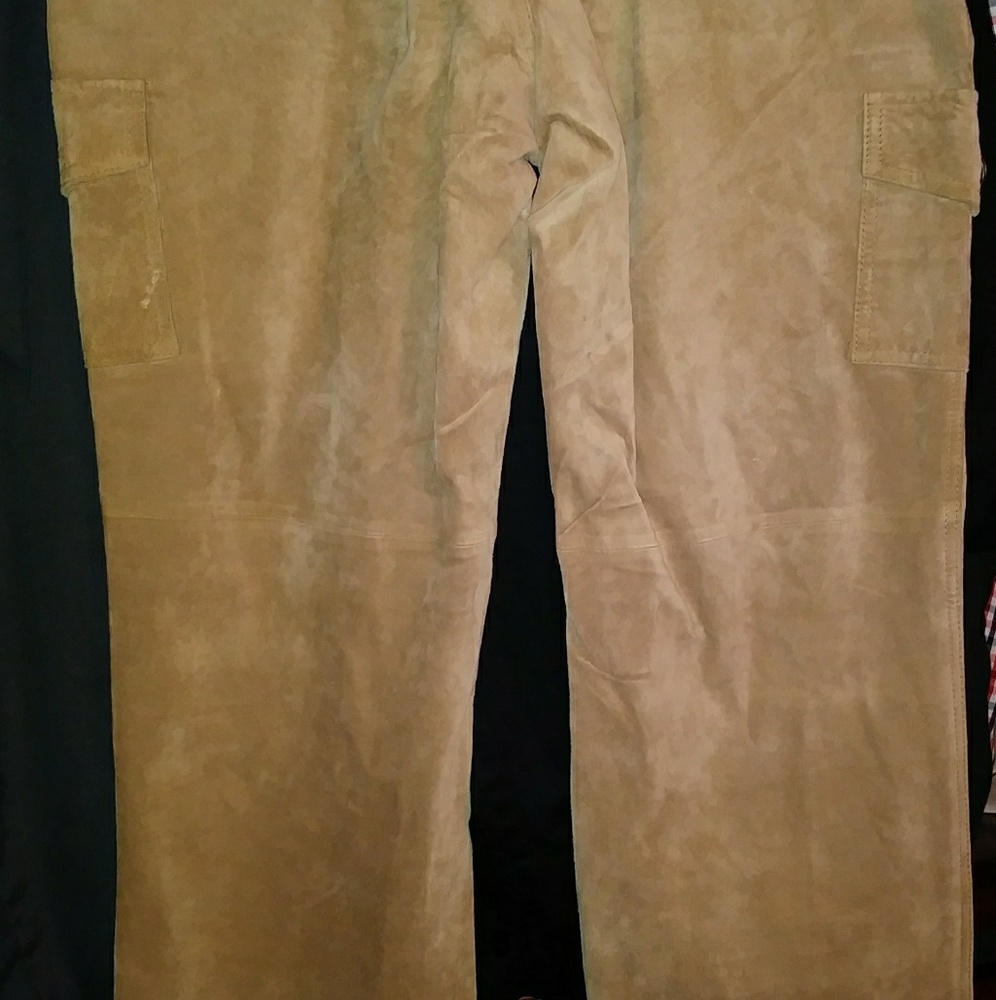 Leather seude pants